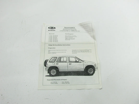 NEW - OEM Right & Left Stripe Kit UP980AY014C3 For 1998-2001 Kia Sportage EX
