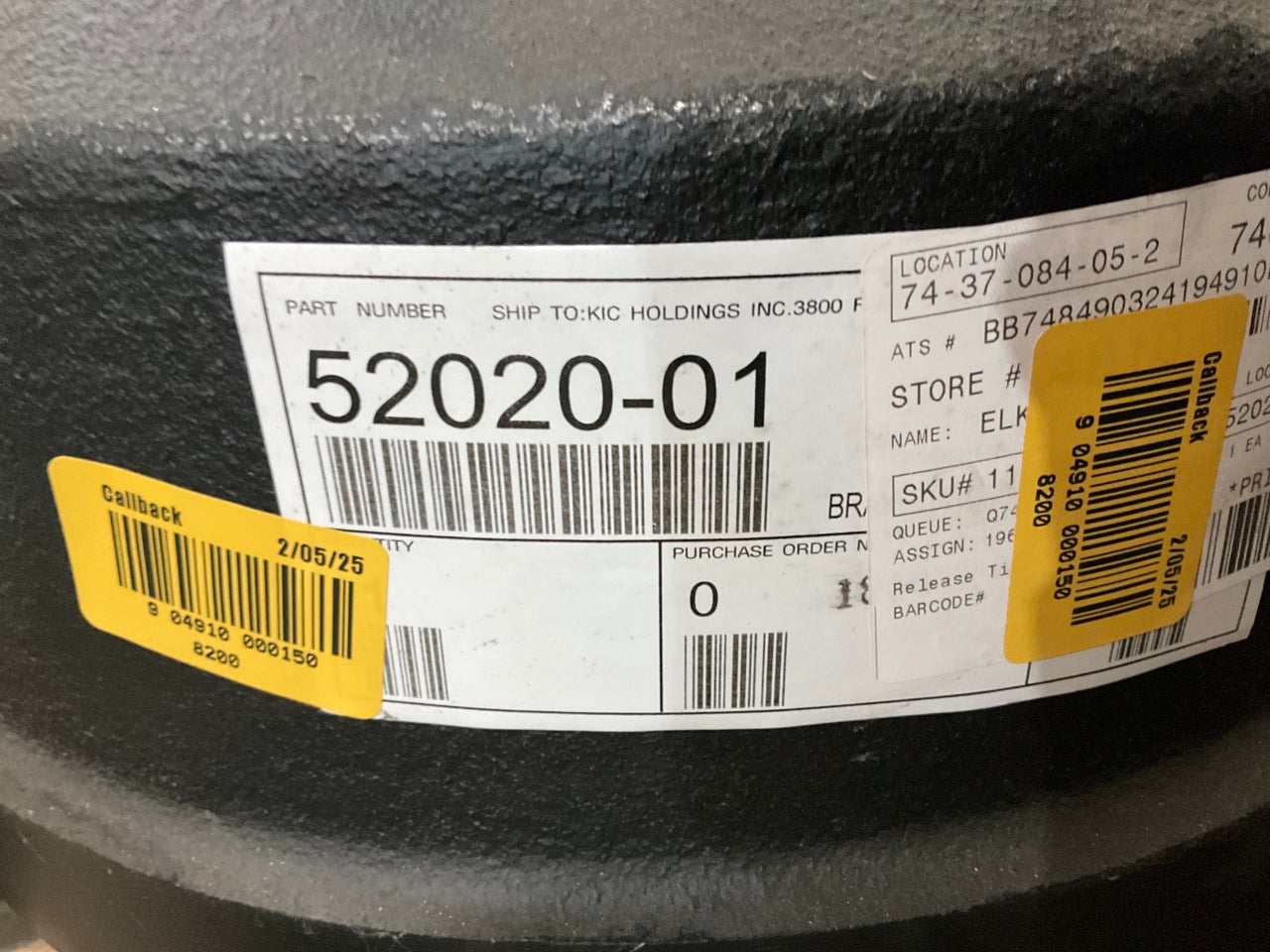 KIC 52020-01 Premium Brake Drum, Cast Iron, Inboard, 16.5''x7'' (16-1/2''x7'')