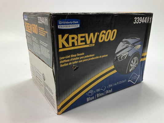 Krew 600 Low-Lint 1-Ply Heavy Duty Shop Towels (Box Of 180 Sheets) 12.1''x16.8''