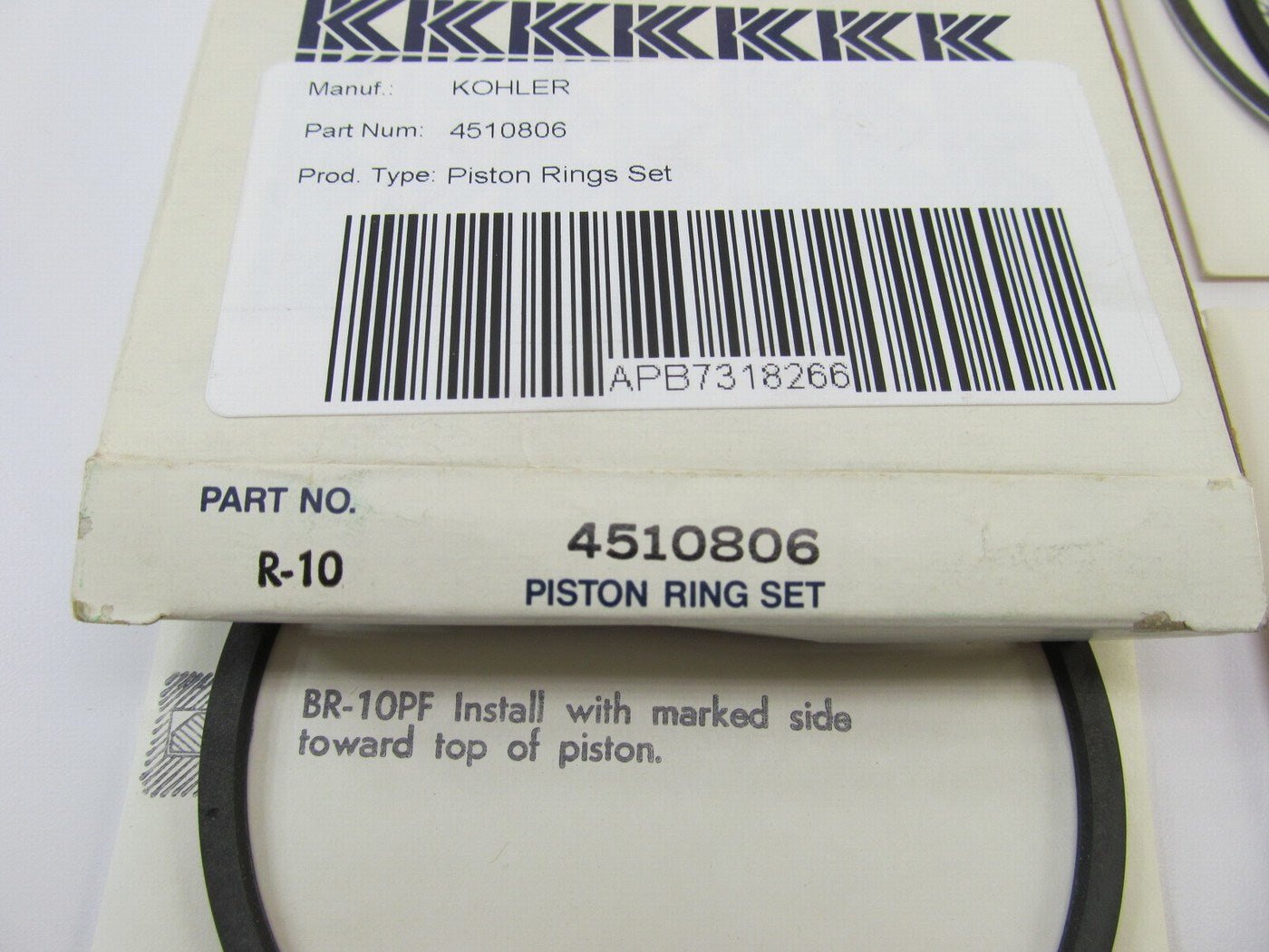 Kohler 4510806 Chrome Piston Ring Set STD - Kohler K341, M16