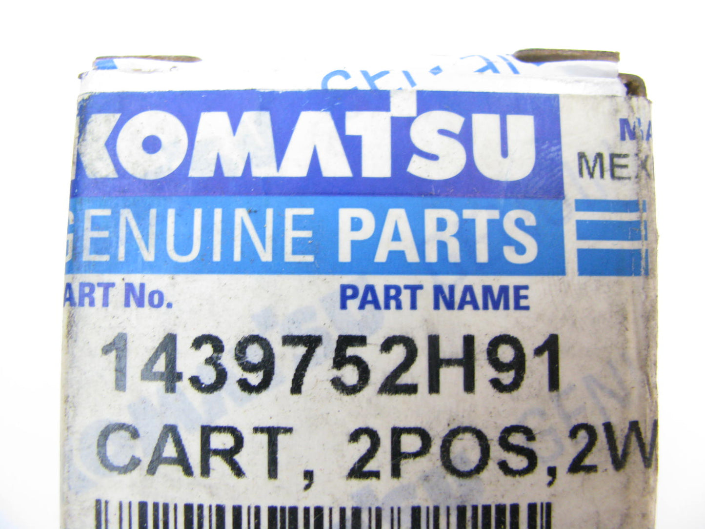 NEW - OEM Komatsu 1439752H91 Cartridge 2 Position 2 Way For GD650A-2CY GD750A-1