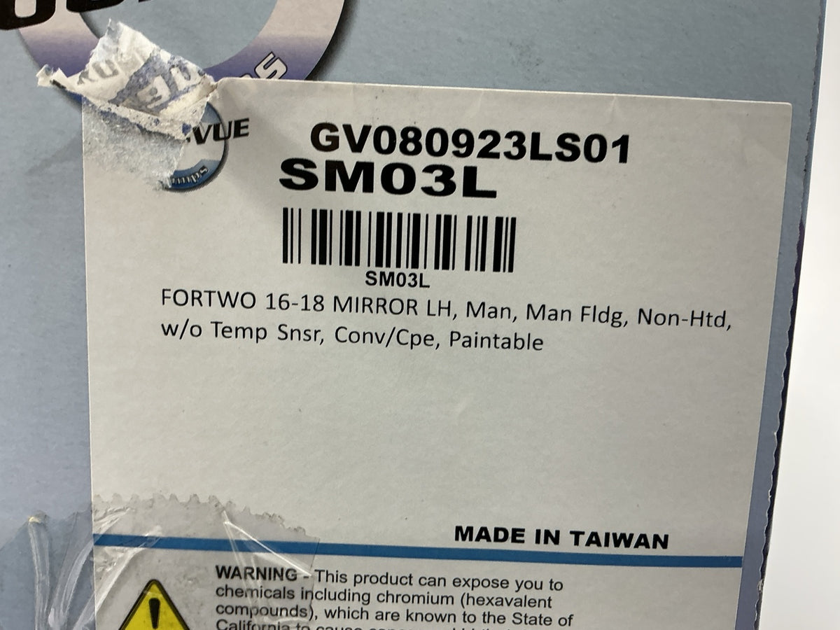 Kool-vue SM03L Left Mirror For 2016-2018 Smart Fortwo