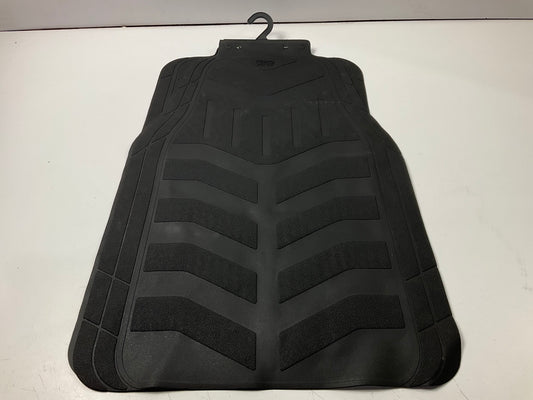 KRACO PR504B72 Car Floor Mat Set, Black Rubber With Heel Pad, Trim-To-Fit, 4-Pc