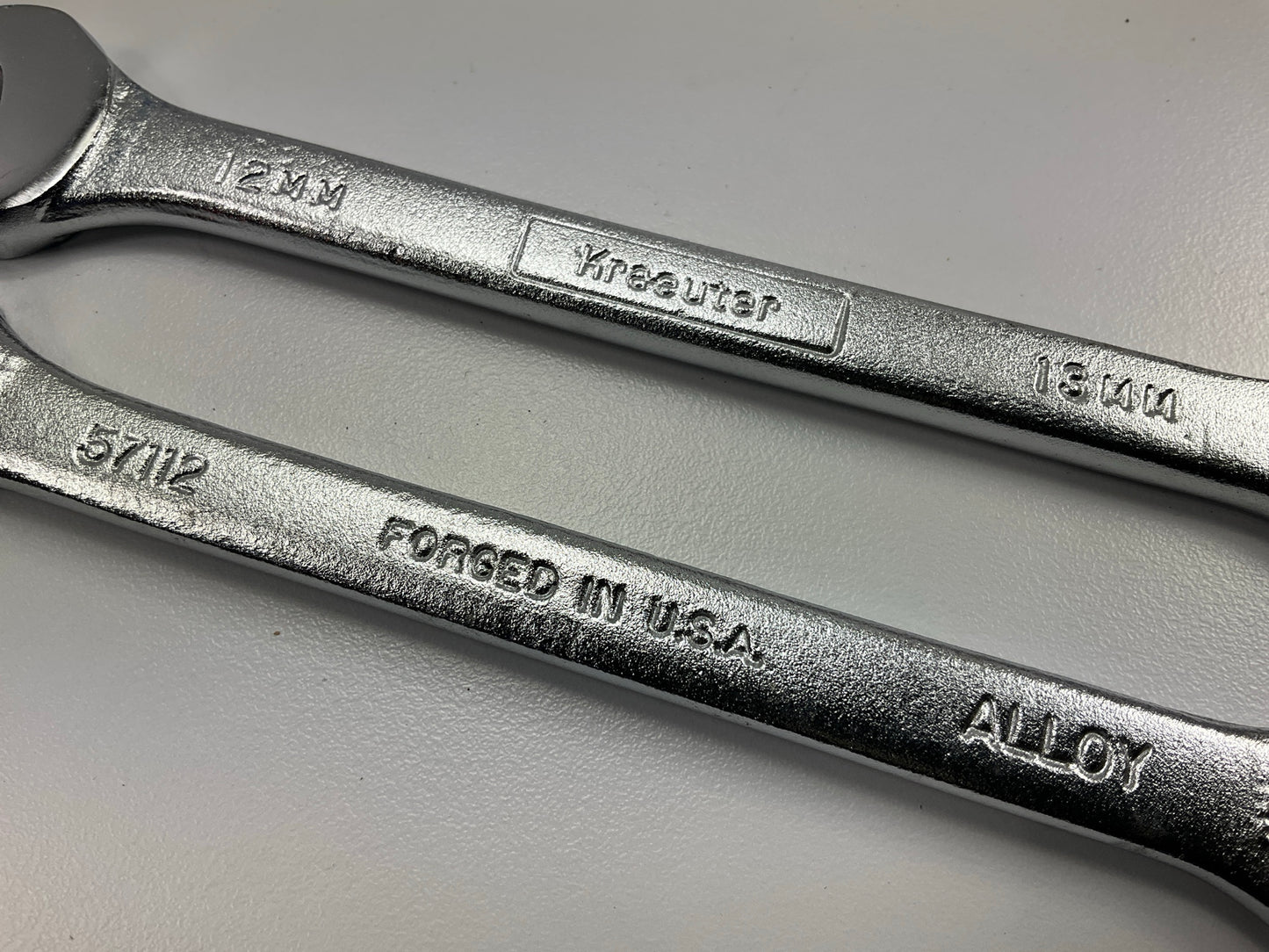 (25) VINTAGE - Kraeuter 57112 Double Open Ended Wrench, 12MM & 13MM - USA MADE