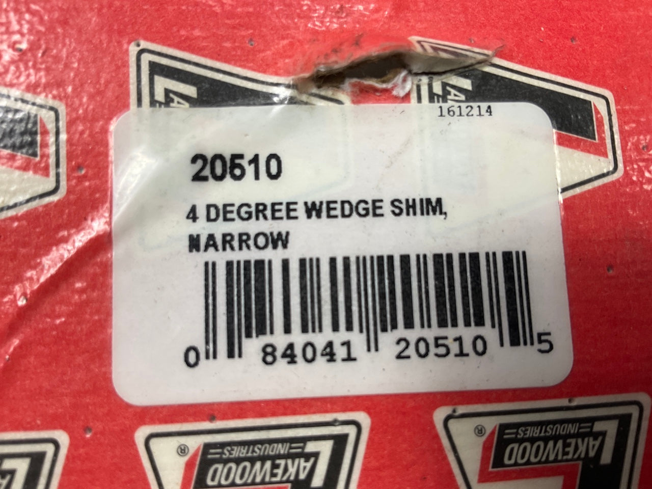 Lakewood 20510 Aluminum 2'' Wide Traction Bar Shim Wedges, 4 DEGREES, Narrow