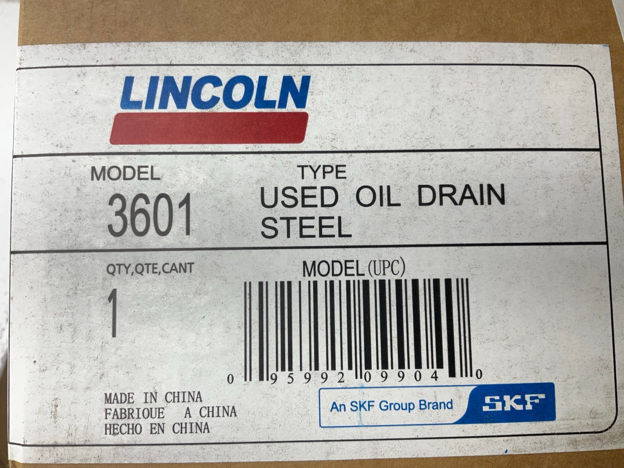 Lincoln 3601 Pneumatic 18 Gallon Pressurized Fluid Drain And Evacuation Tank
