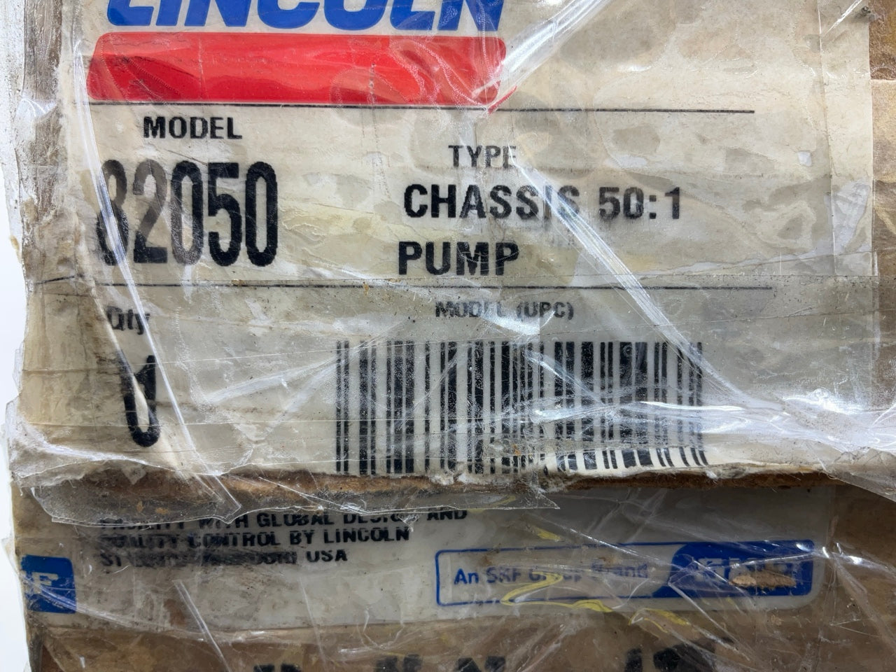 Lincoln 82050 50:1 Air Operated Bare Grease Pump For 120 Lb Container