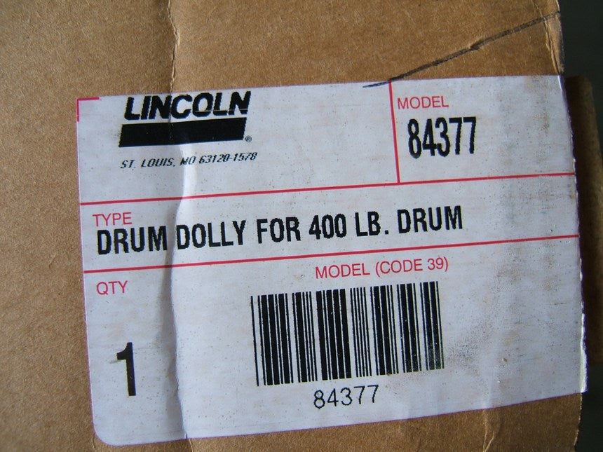 Lincoln 84377 55 Gallon Drum Dolly On Caster Wheels - 400 Lbs Capacity