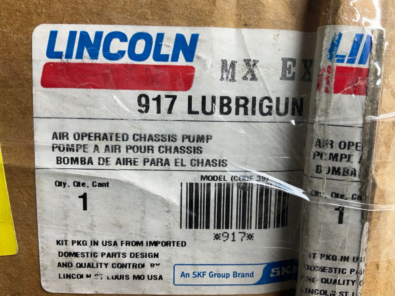 Lincoln 917 High Pressure 50:1 Pneumatic Air Operated Grease Pump 120 Lb Drums