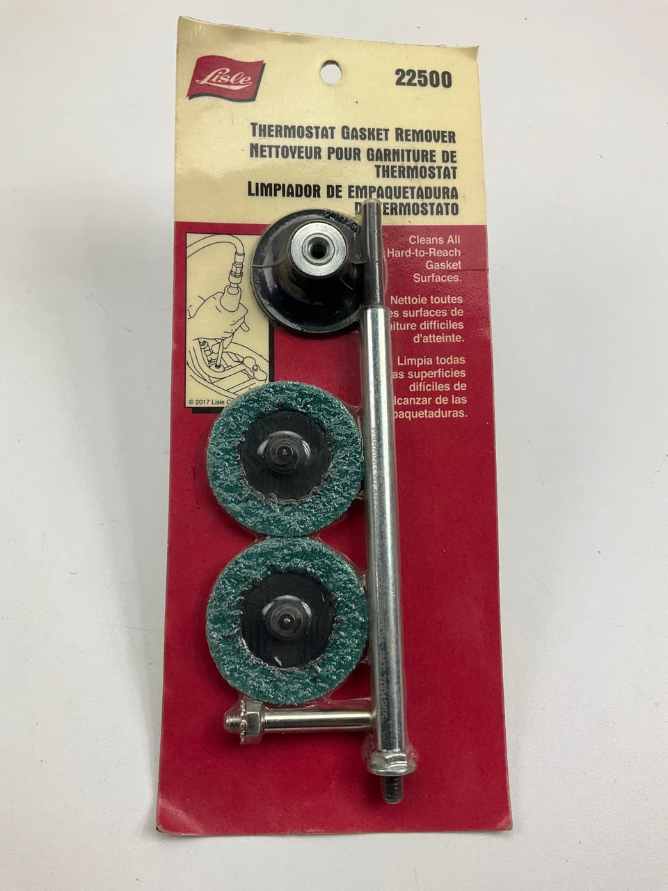 Lisle 22500 Thermostat Gasket Remover Tool, Cleans Hard To Reach Gasket Surfaces