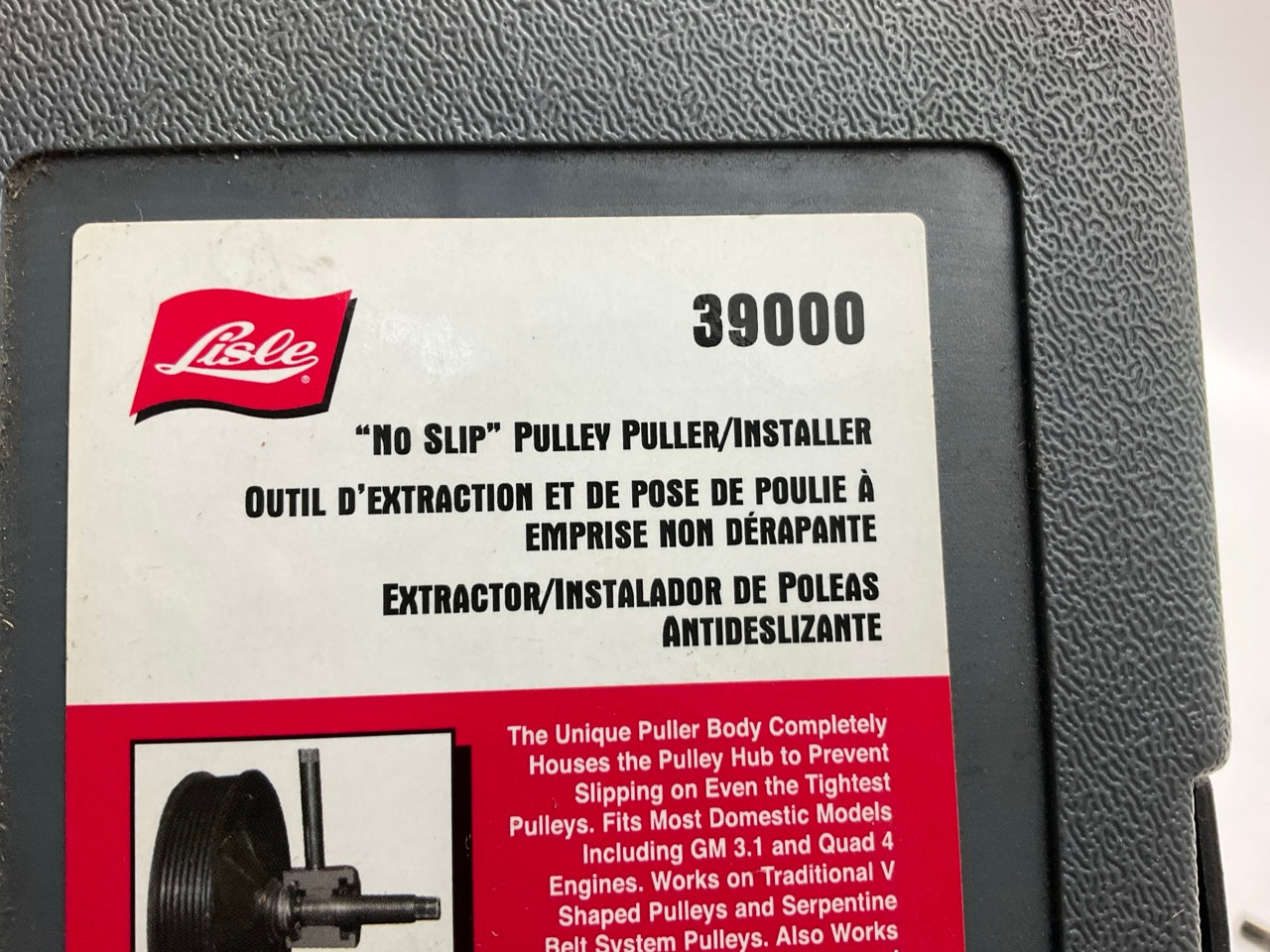 Lisle 39000 No-Slip Pulley Puller Tool Set - Use On Power Steering, Alternators