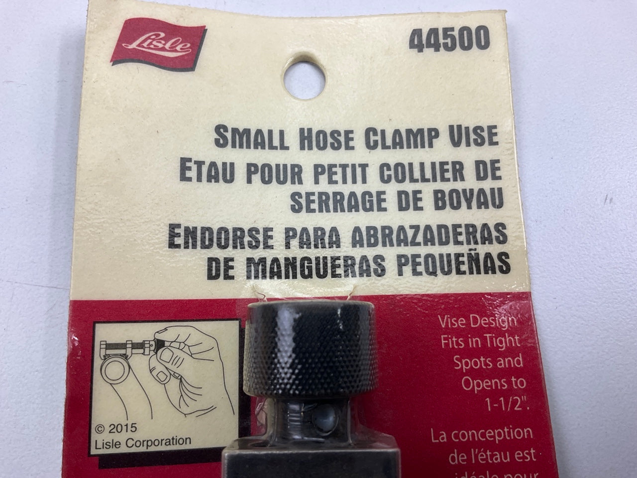 Lisle 44500 Small Hose Clamp Vise, 3'' Long, 1-1/2'' Opening