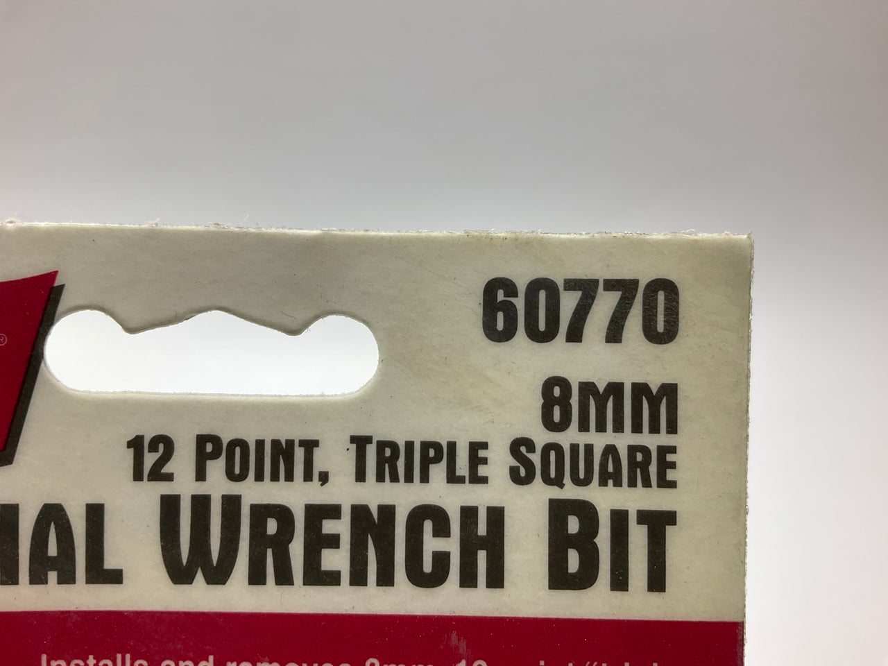 Lisle 60770 8mm Wrench, 12 Point Triple Square Internal Wrench Bit, Made In USA