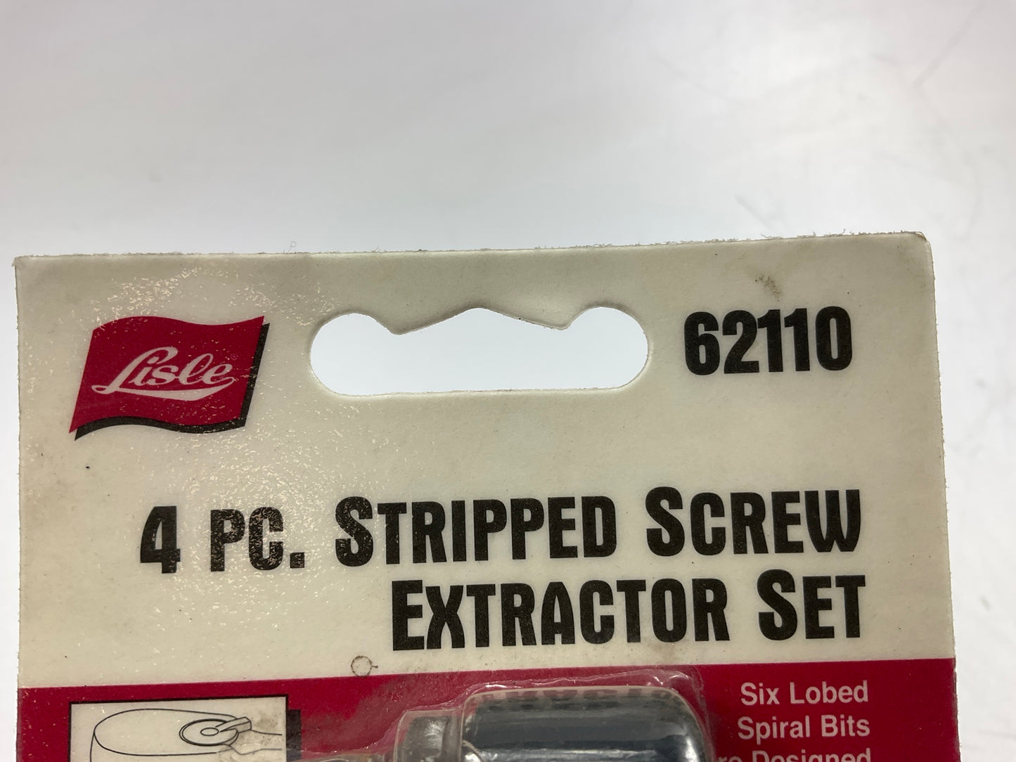 LISLE 62110 4-Piece Stripped Screw Extractor Set - #7, #8, #9, #10