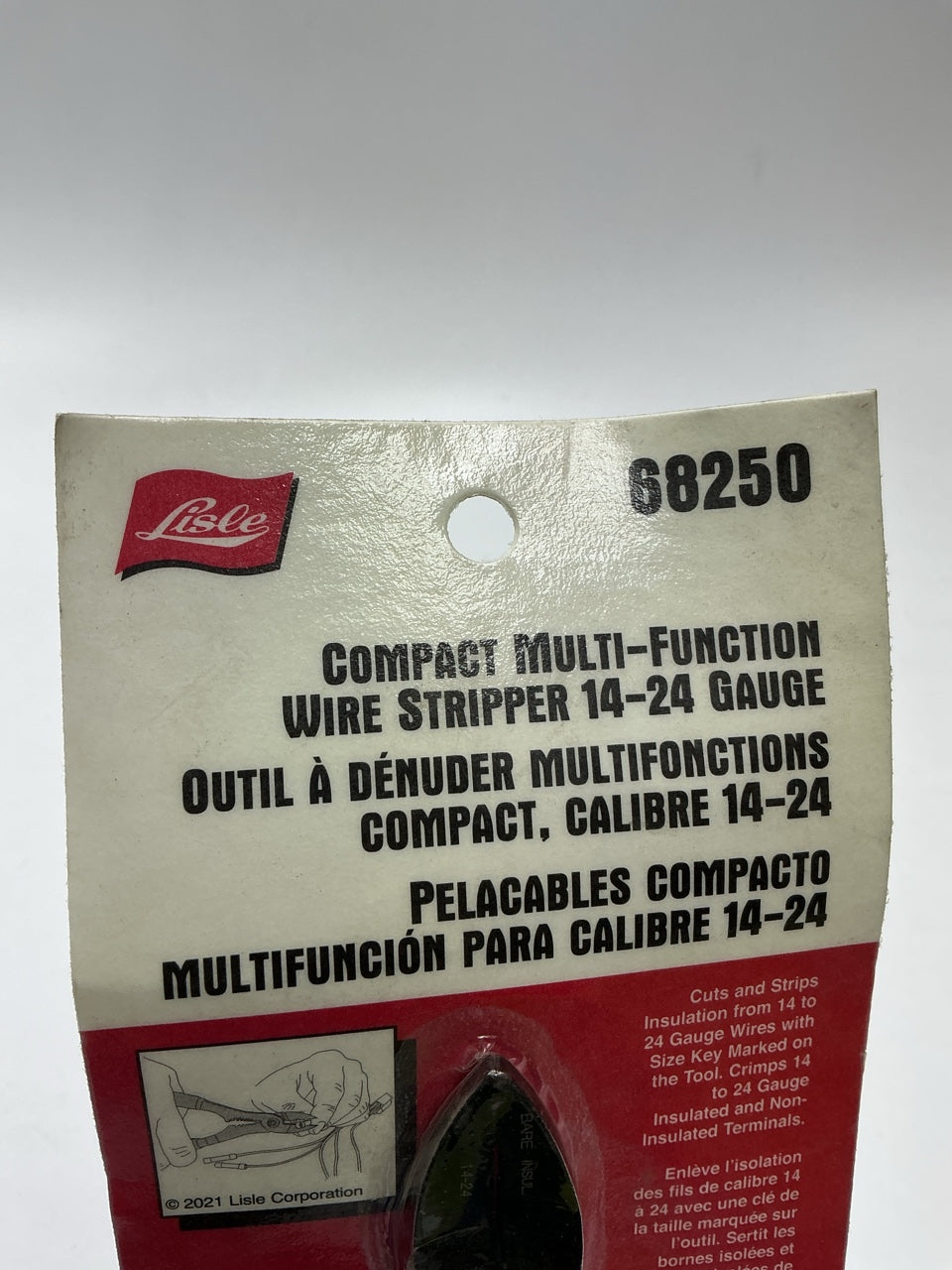 Lisle 68250 Compact Multi-Function Wire Stripper Tool - 14-24 Gauge