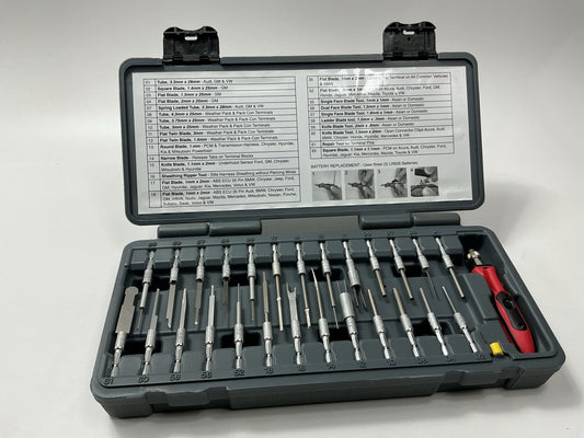 Lisle 71750 Quick Change Electric Terminal Connector Tool Set W/ LED Light