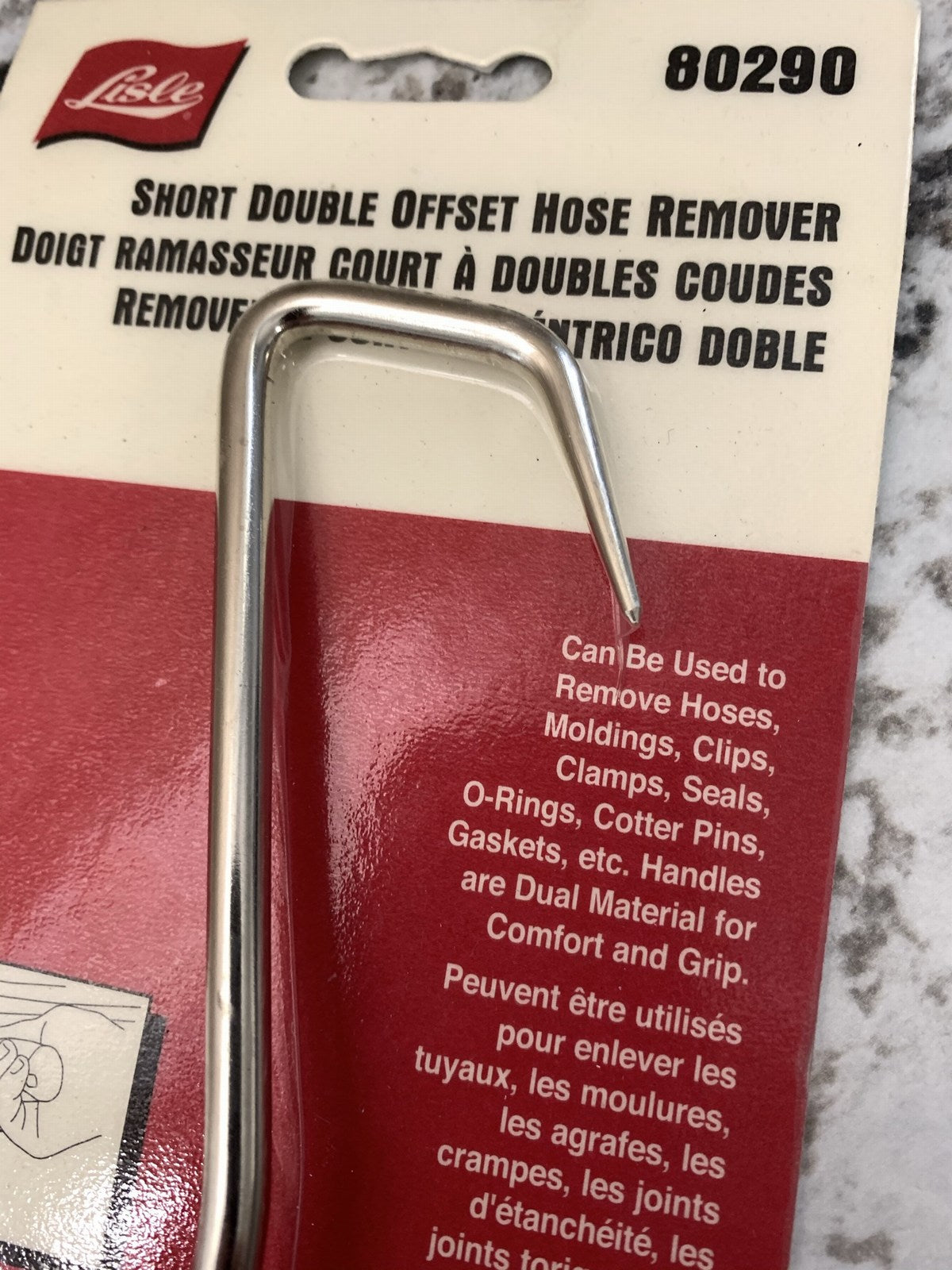 Lisle 80290 Short Double Offset Hose Remover Pick Tool