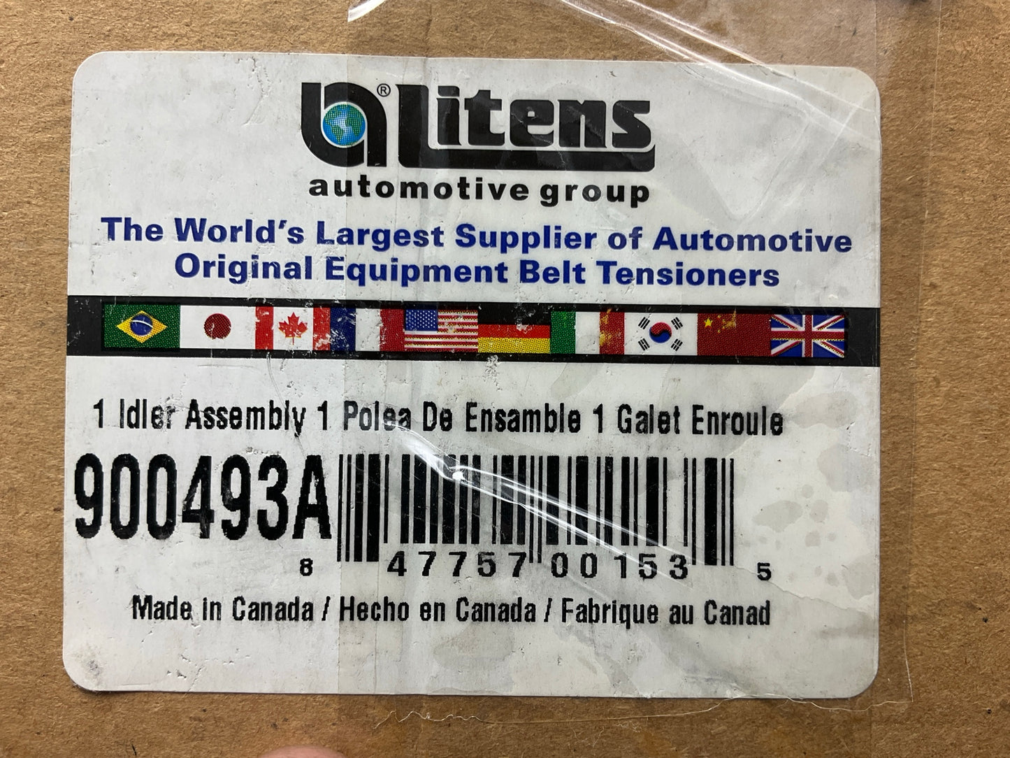Litens 900493A Accessory Drive Belt Idler Pulley