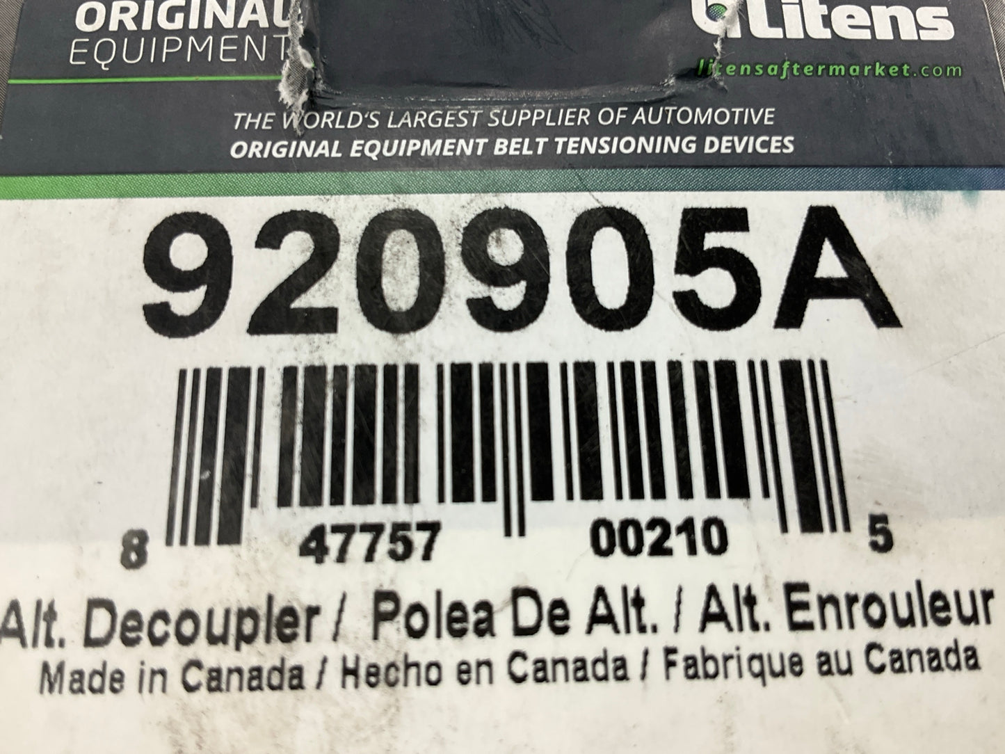 Litens 920905A Alternator Decoupler Pulley For 2010-2011 Toyota Camry 2.5L-L4