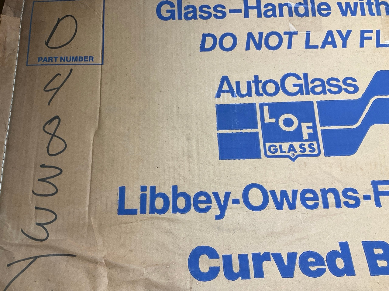 NOS - VINTAGE LOF D4833T Front Right Door Glass 1973-1979 Ford F100 F250 F350