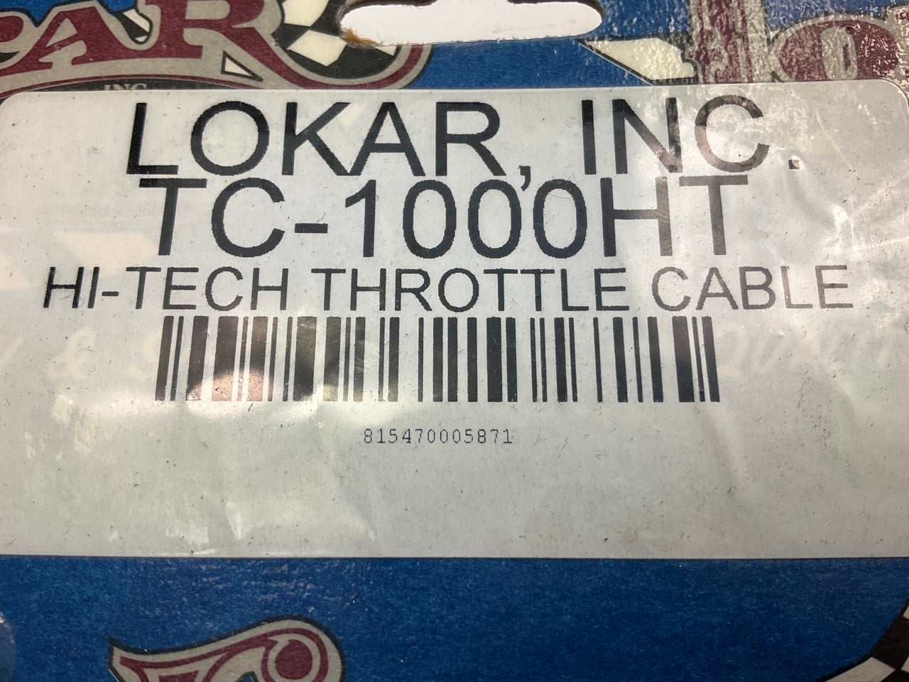 Lokar TC-1000HT 24'' Hi-Tech Throttle Gas Cable For Carburetors