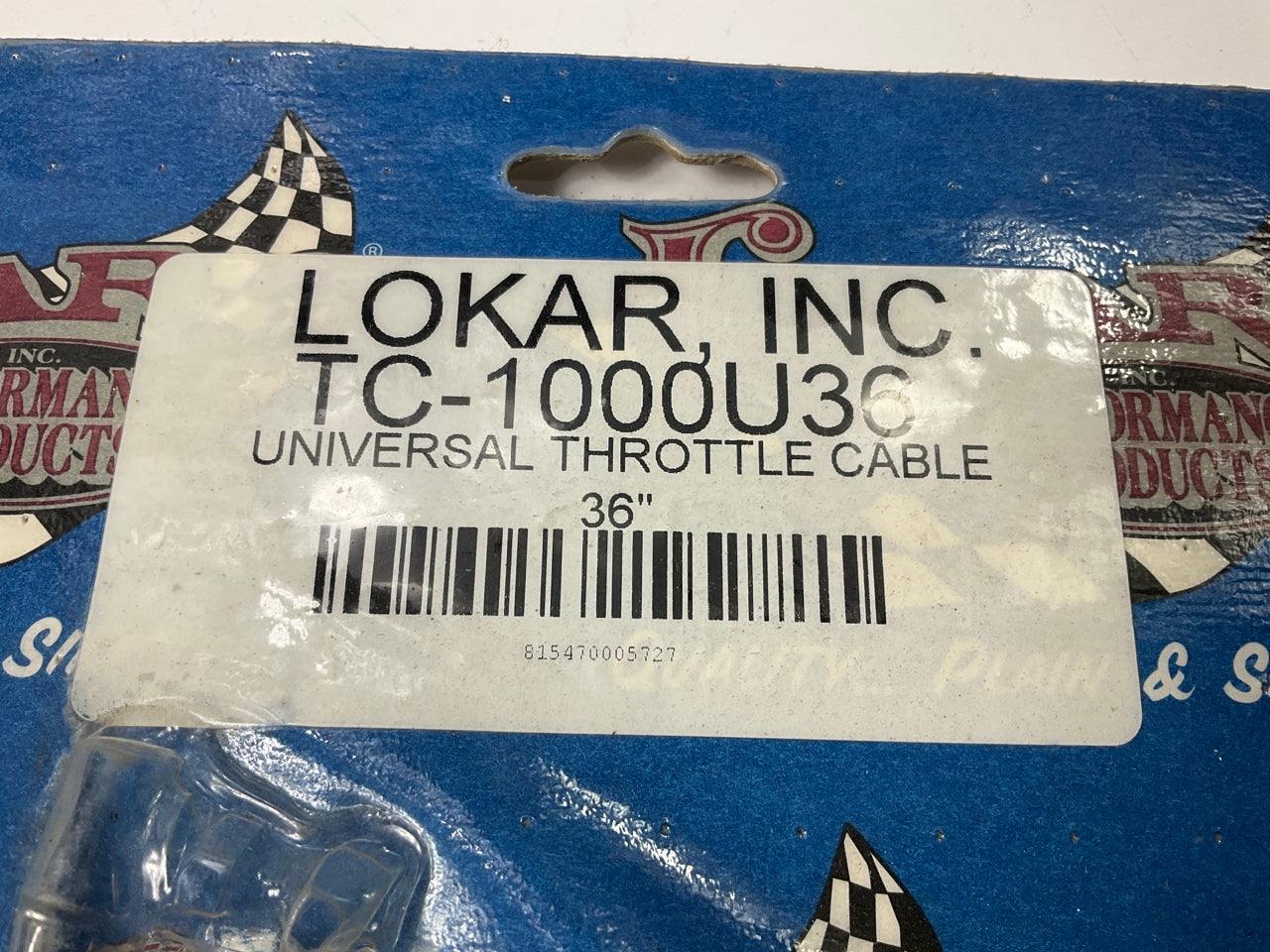 MISSNG HEXKEY Lokar TC1000U36 36'' Hi-Tech Throttle Cable Black Braided Stainless