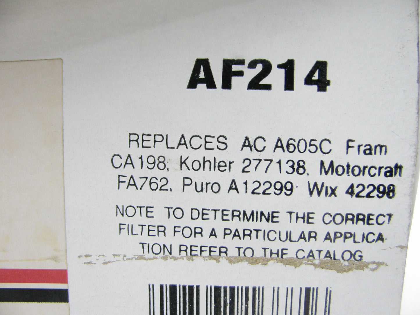 Luberfiner AF214 Air Filter Replaces 42298 FA762 A12299