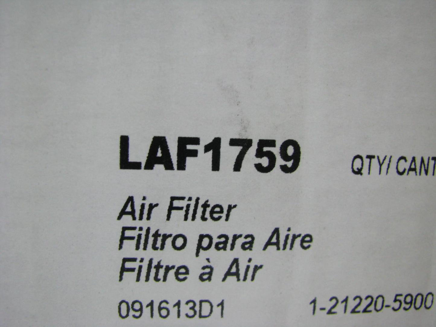 Luberfiner LAF1759 Air Filter Replaces CA1592SY 42602 A52987 AF892 P159036