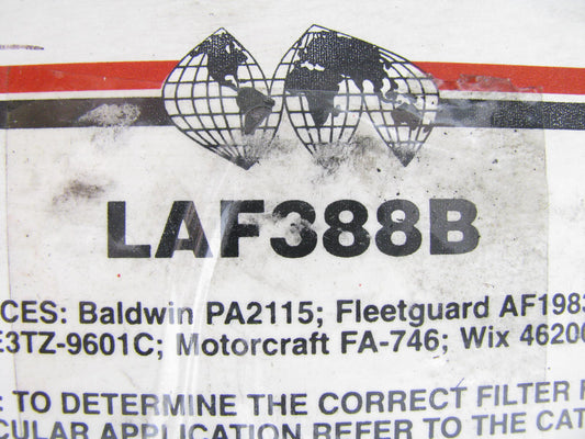 (2) Luberfiner LAF388B Engine Air Filters - PAIR