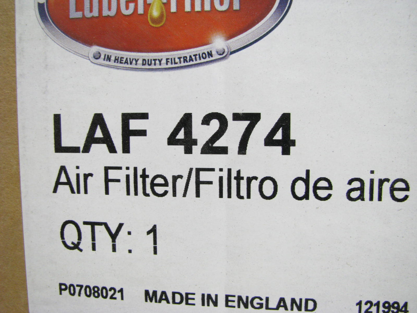 Luberfiner LAF4274 Air Filter Replaces RS3509 6I-0274 AF25132M AF2205 6477