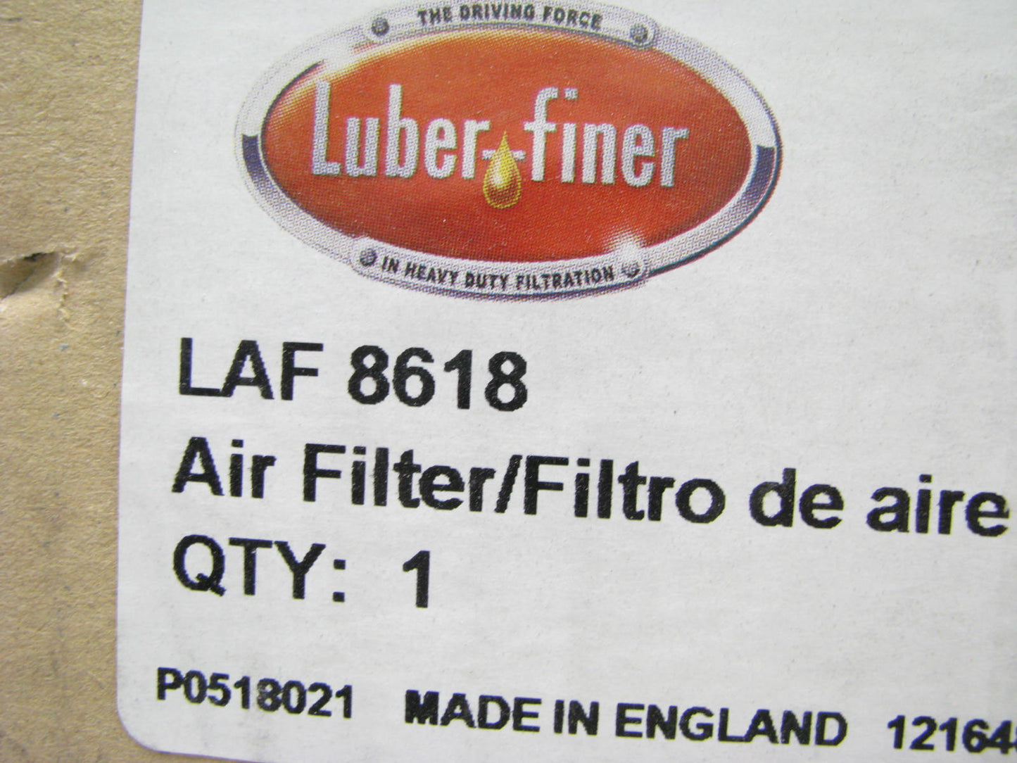 Luberfiner LAF8618 Air Filter Replaces CA7687SY 46538 AF2187 P127787 88538