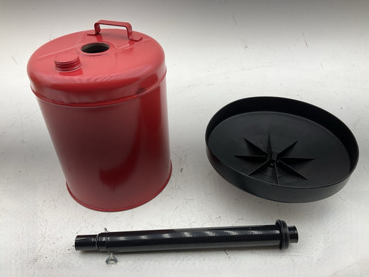 Lubrimatic 75-837 5 Gallon Oil Catch Drain Pan - 40.5''-60'' Lift , 13.5'' Funnel