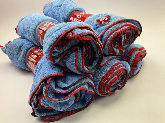 50 TOWELS - Machimpex 578189724 Microfiber Cloth Towel 16''x16'' Large Size, BLUE