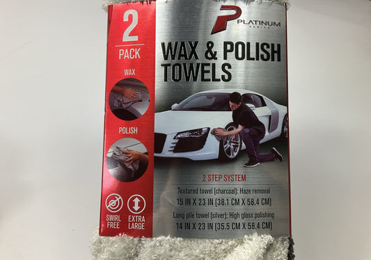 5 Packs Of 2 Each - Machimpex R-394129 Wax & Polish Microfiber Towels, 15''x23''