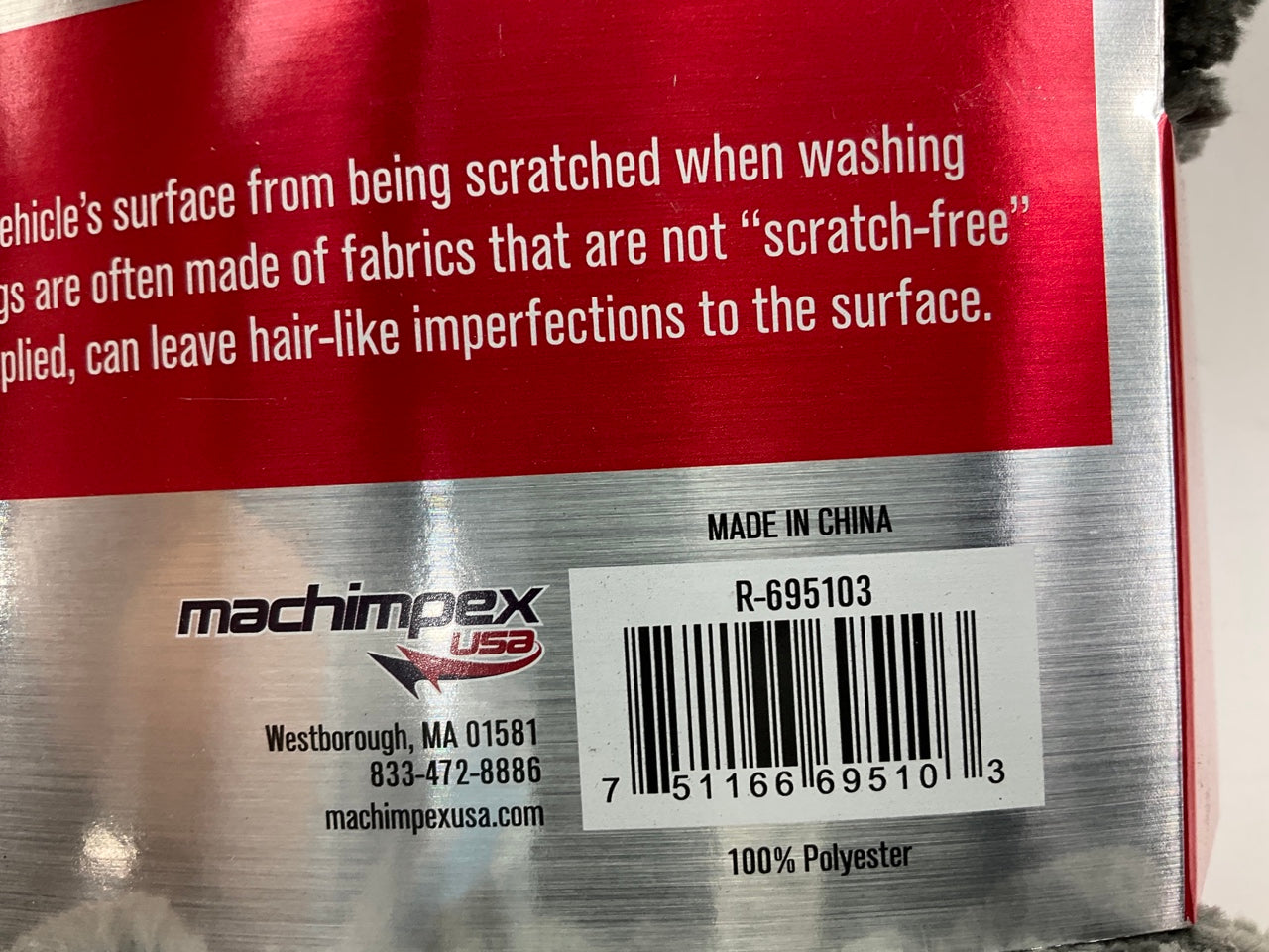 Machimpex R-695103 Super Absorbent Microfiber Chenille Wash Washing Mitt, 10''x8''