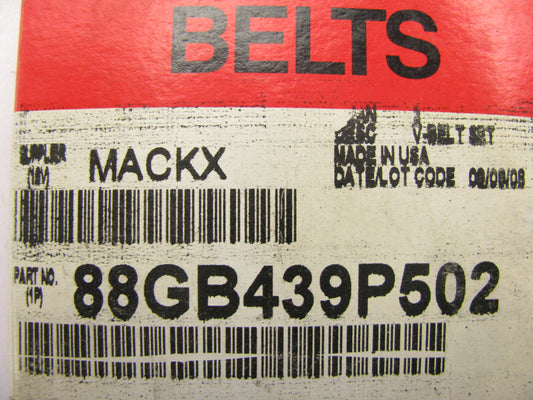 OEM - Mack 88GB439P502 High Capacity V-Belt - 0.50'' X 50.875'' - 36 Degree