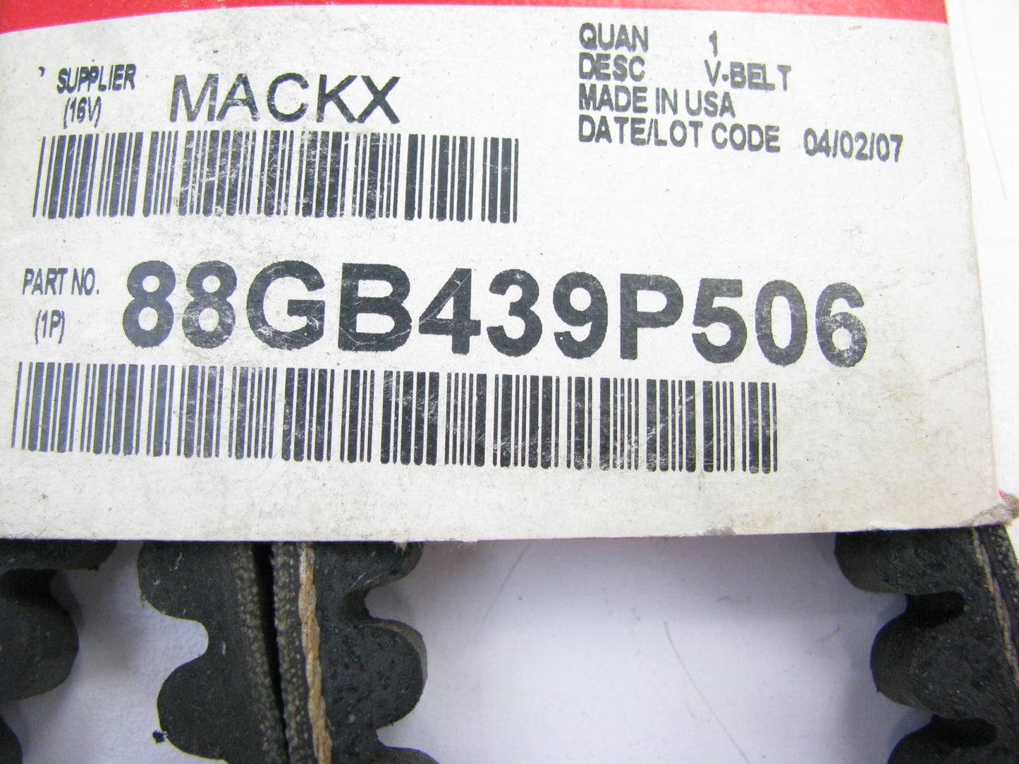 Mack 88GB439P506 Accessory Drive Belt - 0.53'' X 50.50'' - 36 Degree