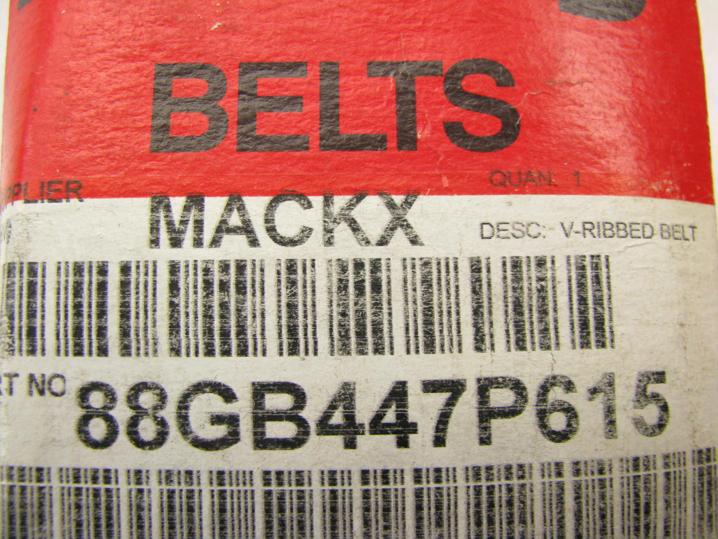 NEW - OEM Mack 88GB447P615 Serpentine Belt - 1.367'' X 62'' - 10 Ribs