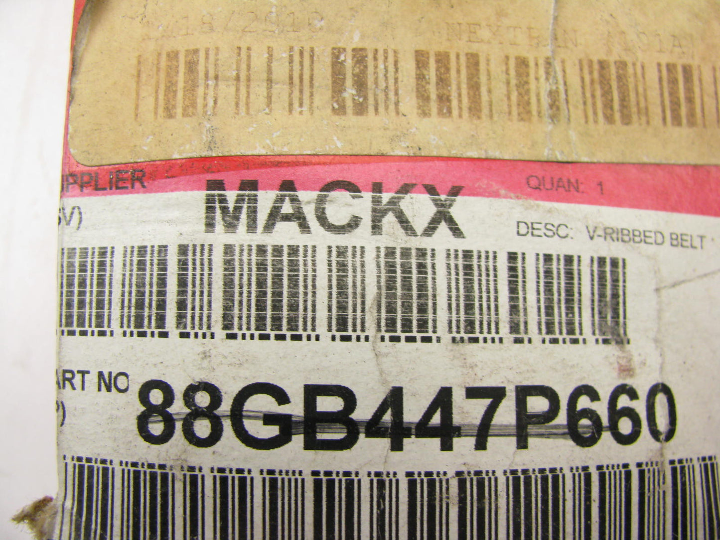 NEW - OEM Mack 88GB447P660 Serpentine Belt - 1.367'' X 66.4'' - 10 Ribs
