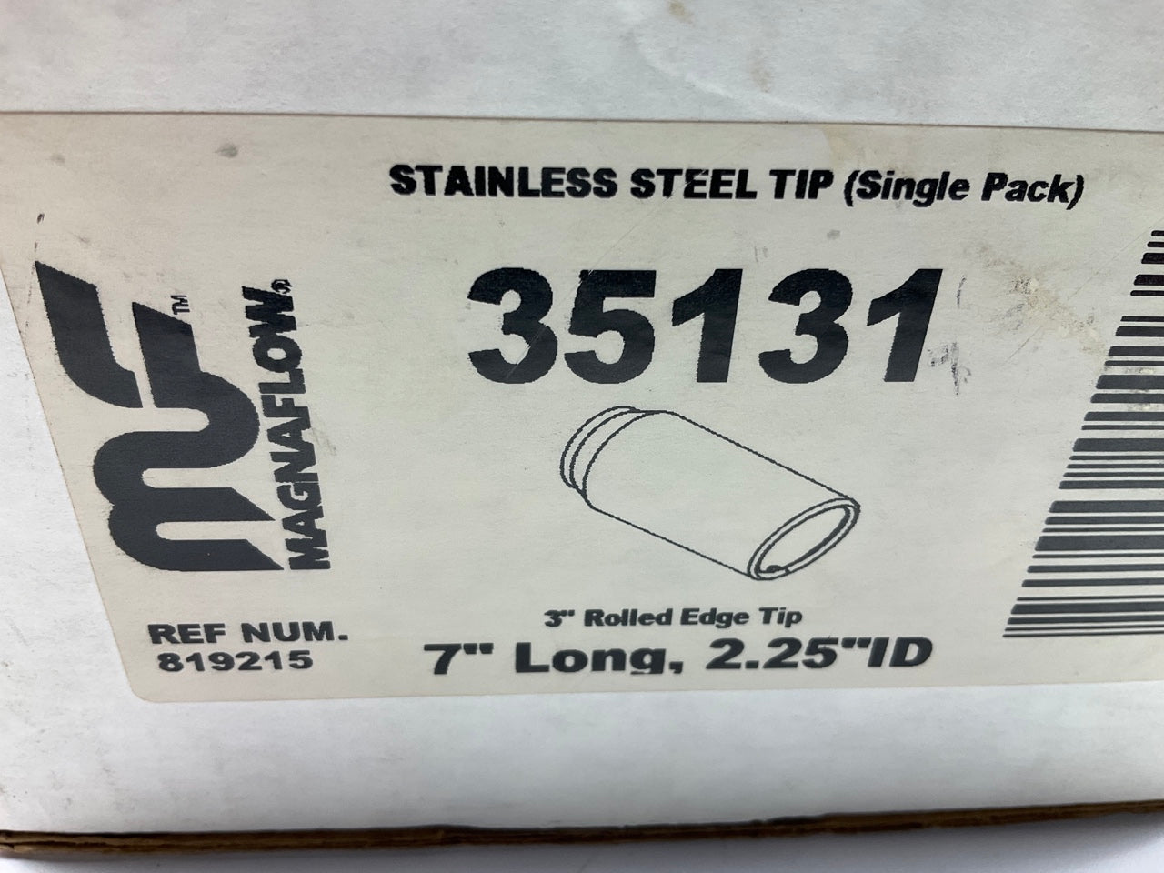 MagnaFlow 35131 Stainless 3 Inch Round Polished Exhaust Tip, 2.25'' ID, 7'' Long