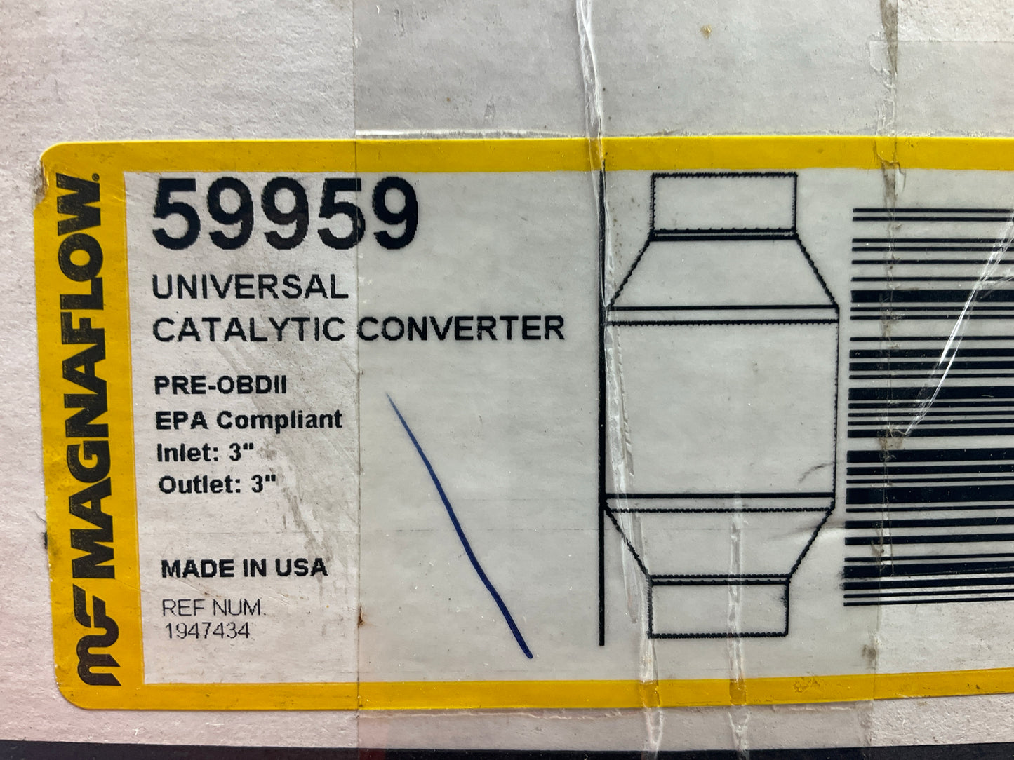 Magnaflow 54959 High Flow 3'' Performance Catalytic Converter Cat, Only 9'' Length