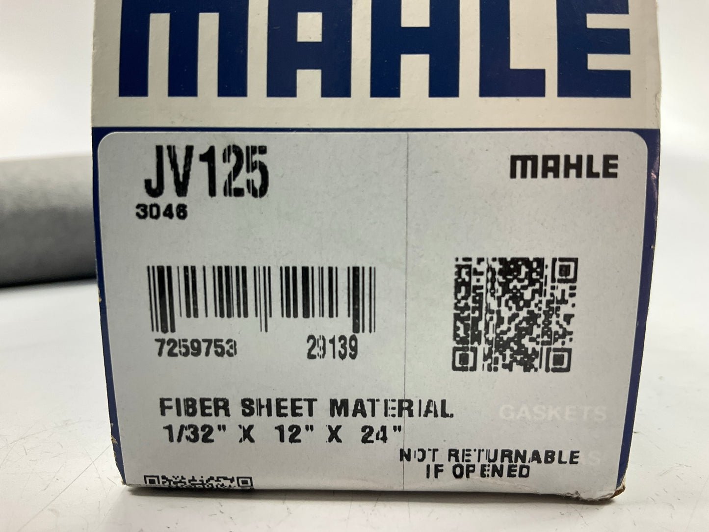 Mahle JV125 Fiber Gasket Material Sheet - 1/32''x12''x24'' Size