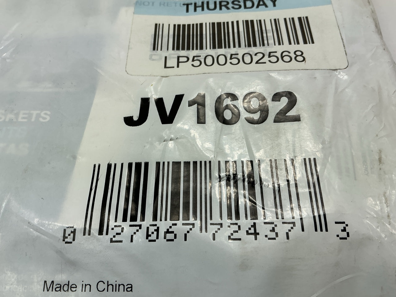 Mahle JV1692 Engine Main Bearing Gasket Set, Rear