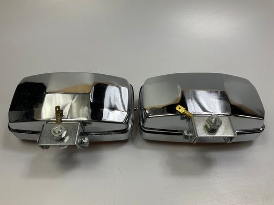 Make Waves 21200 Amber Fog Light Kit, Triple Chrome Plated, 6''x3-1/2''