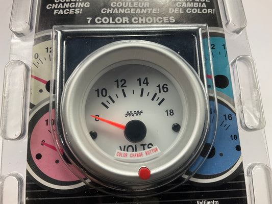 Make Waves 2488 2'' Volt Meter Gauge, 7 Colors