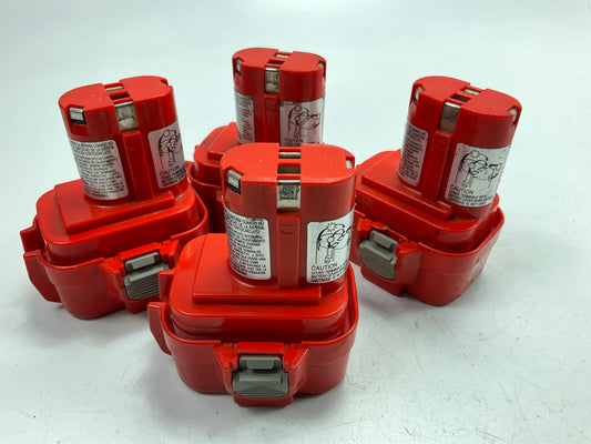 DEAD - (4) Makita 9.6v Battery For Parts Or Refurbishing 9120 NiCd Battery 1.3Ah
