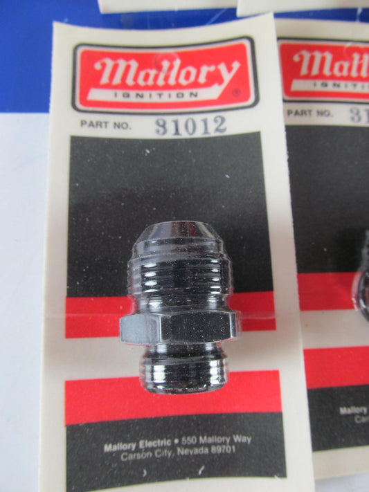 (x10) Mallory 31012 Fuel Pump Fitting -10 AN Port To -12 AN Outlet