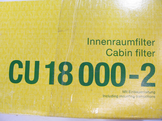 (2) Mann CU-18-000 Cabin Air Filters Replaces CF12001 24797 CAF1931C AFC1603