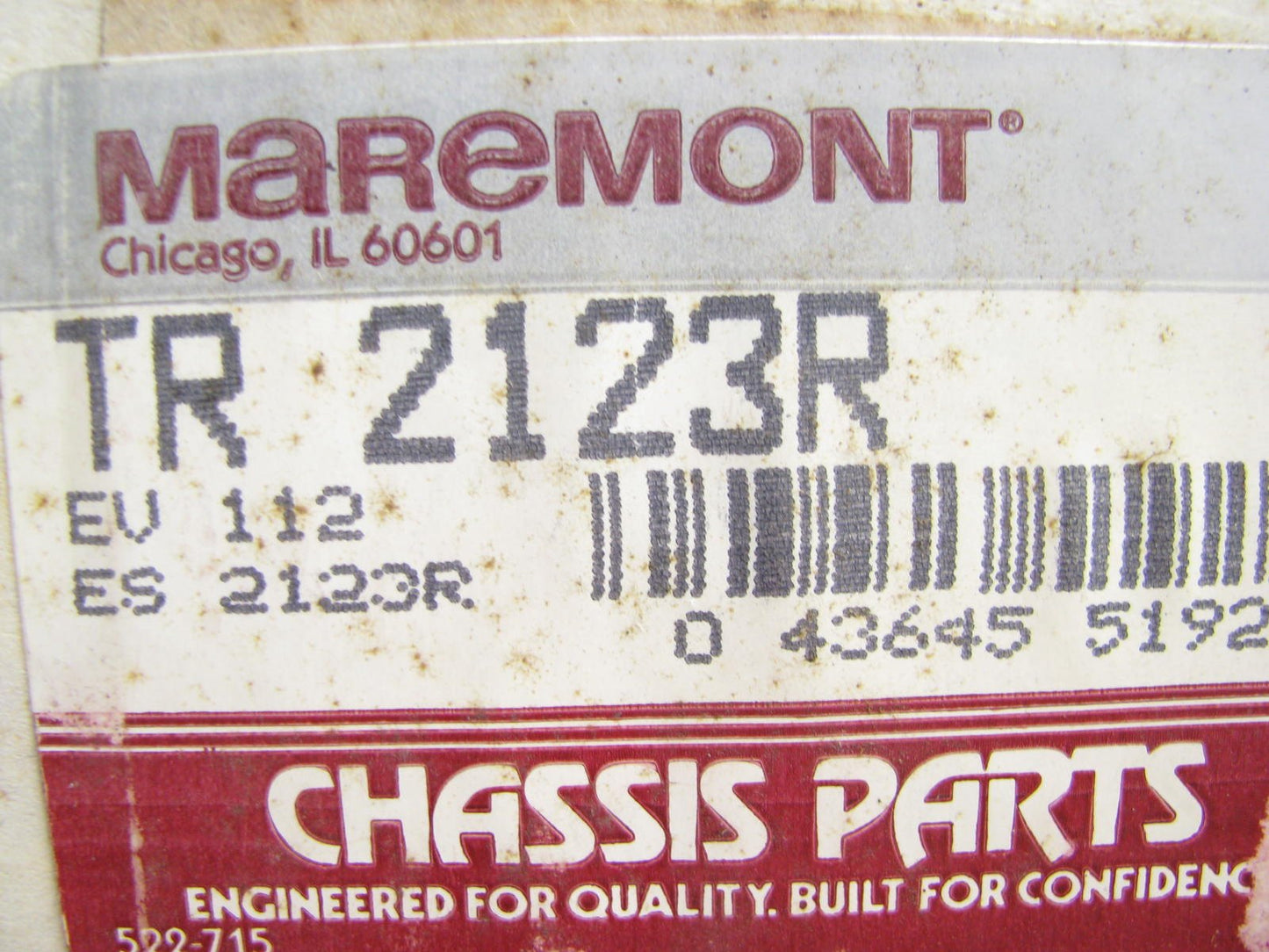 Maremont TR-2123R Manual Steering Tie Rod End - Front Inner
