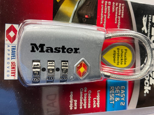 Master Lock 4688D 1-3/16'' (30mm) Wide, TSA-Approved Luggage Lock, Set Own Combo